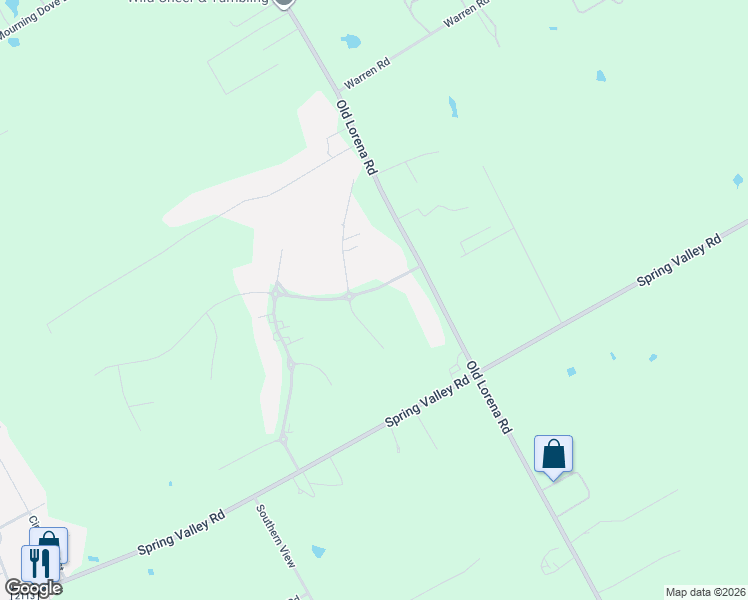 map of restaurants, bars, coffee shops, grocery stores, and more near 102 Camino Del Rancho in Lorena
