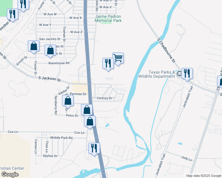 map of restaurants, bars, coffee shops, grocery stores, and more near 3701 Apollo Lane in San Angelo
