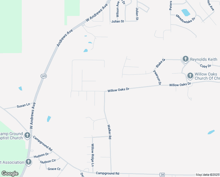 map of restaurants, bars, coffee shops, grocery stores, and more near 1358 Willow Oaks Drive in Ozark
