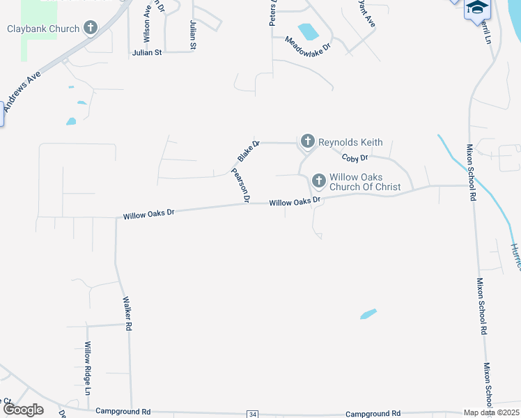 map of restaurants, bars, coffee shops, grocery stores, and more near 881 Willow Oaks Drive in Ozark