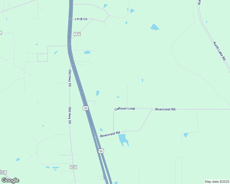 map of restaurants, bars, coffee shops, grocery stores, and more near 323 Calhoun Loop in Lufkin