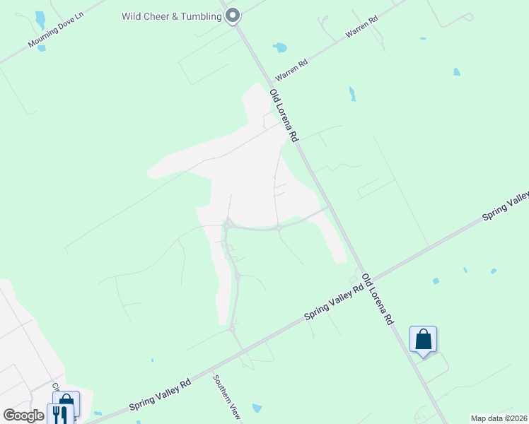 map of restaurants, bars, coffee shops, grocery stores, and more near 105 Rancho Lorena Drive in Lorena