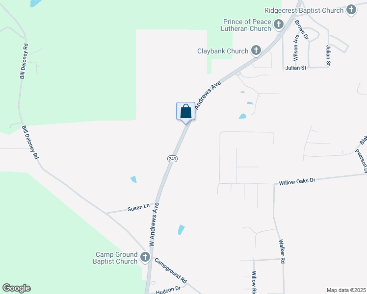 map of restaurants, bars, coffee shops, grocery stores, and more near 3211 Andrews Avenue in Ozark