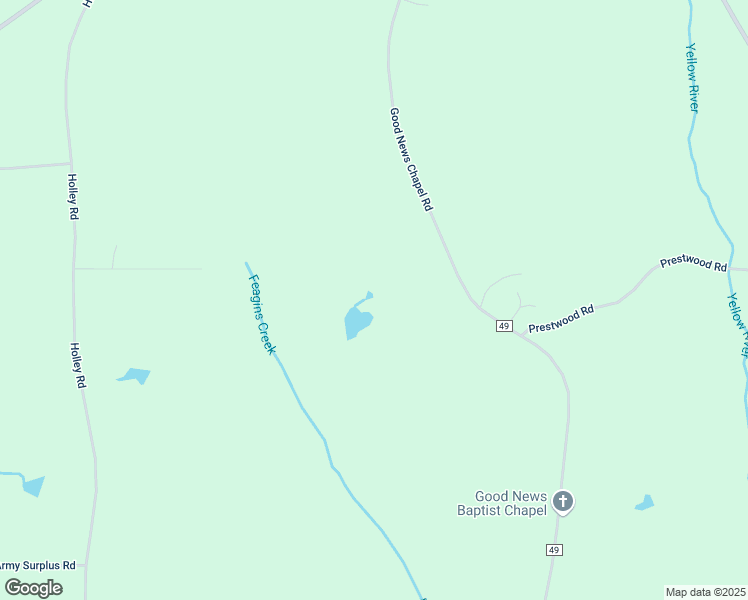 map of restaurants, bars, coffee shops, grocery stores, and more near 30377 Good News Chapel Road in Dozier