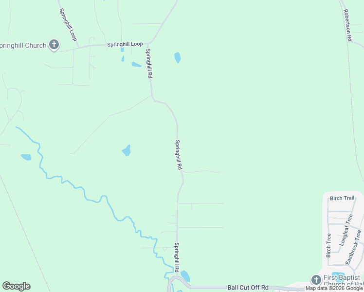 map of restaurants, bars, coffee shops, grocery stores, and more near 6710 Springhill Road in Ball