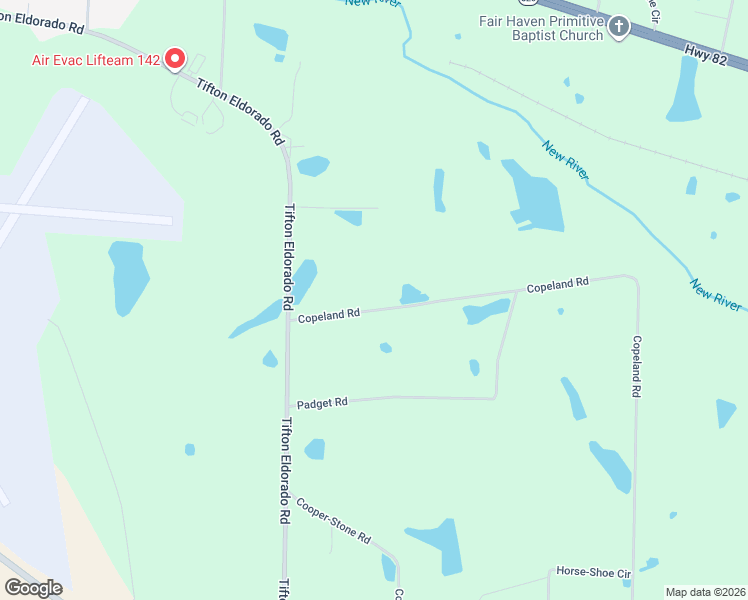 map of restaurants, bars, coffee shops, grocery stores, and more near 41 Copeland Road in Tifton