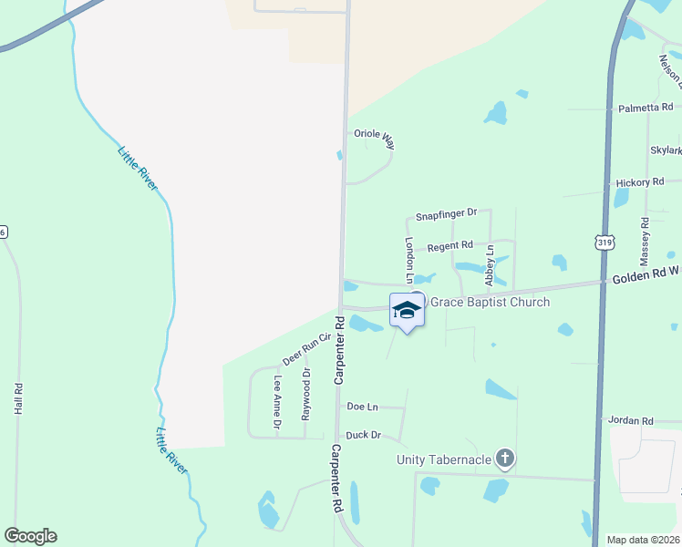 map of restaurants, bars, coffee shops, grocery stores, and more near 4554 Carpenter Road in Tifton