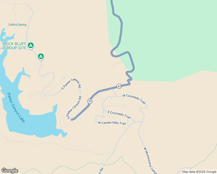 map of restaurants, bars, coffee shops, grocery stores, and more near South Parker Canyon Road in Elgin