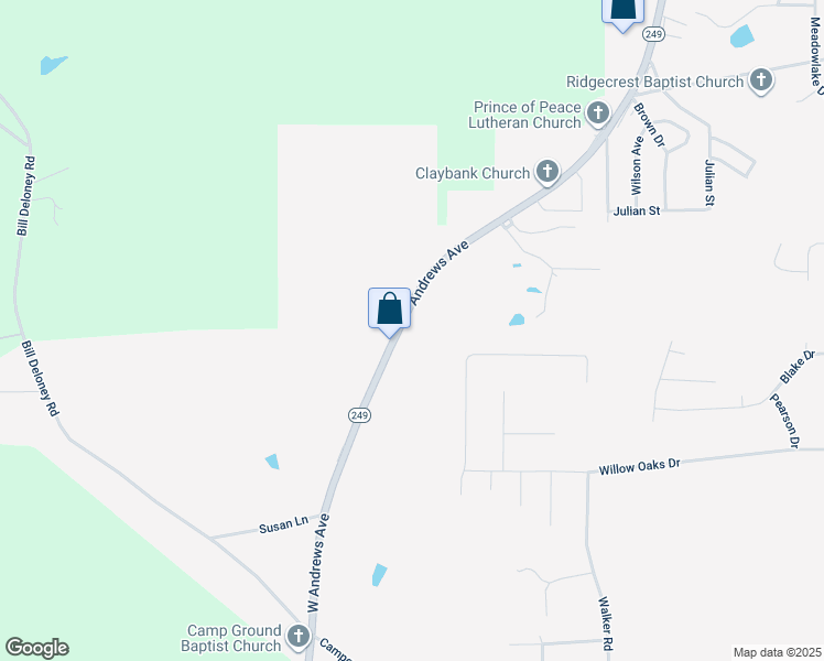 map of restaurants, bars, coffee shops, grocery stores, and more near 3095 Andrews Avenue in Ozark