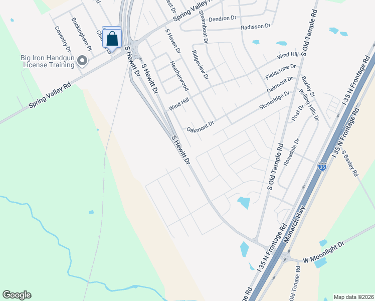map of restaurants, bars, coffee shops, grocery stores, and more near 1321 Darbyton Drive in Hewitt