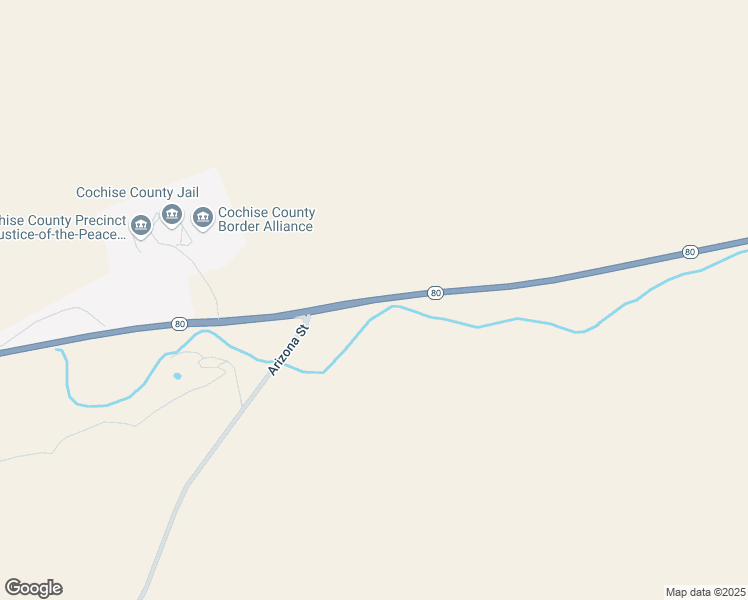 map of restaurants, bars, coffee shops, grocery stores, and more near Arizona 80 in Bisbee