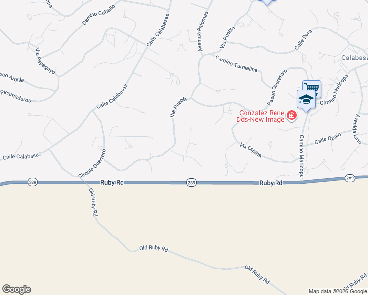 map of restaurants, bars, coffee shops, grocery stores, and more near 277 Rayo Court in Rio Rico