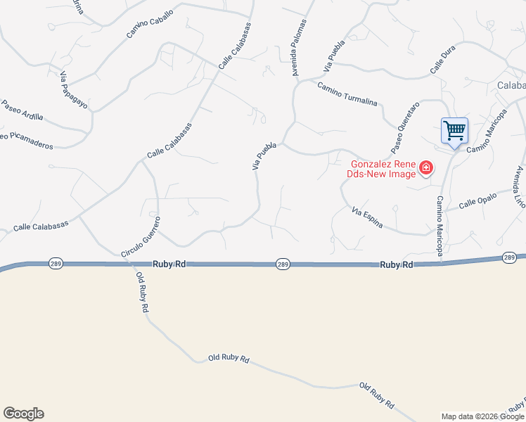 map of restaurants, bars, coffee shops, grocery stores, and more near 901 Via Puebla in Rio Rico