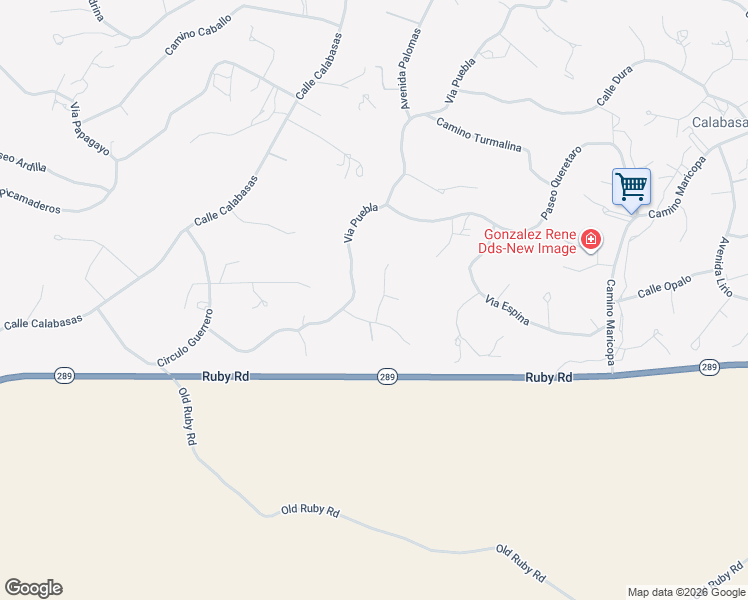 map of restaurants, bars, coffee shops, grocery stores, and more near 277 Rayo Court in Rio Rico