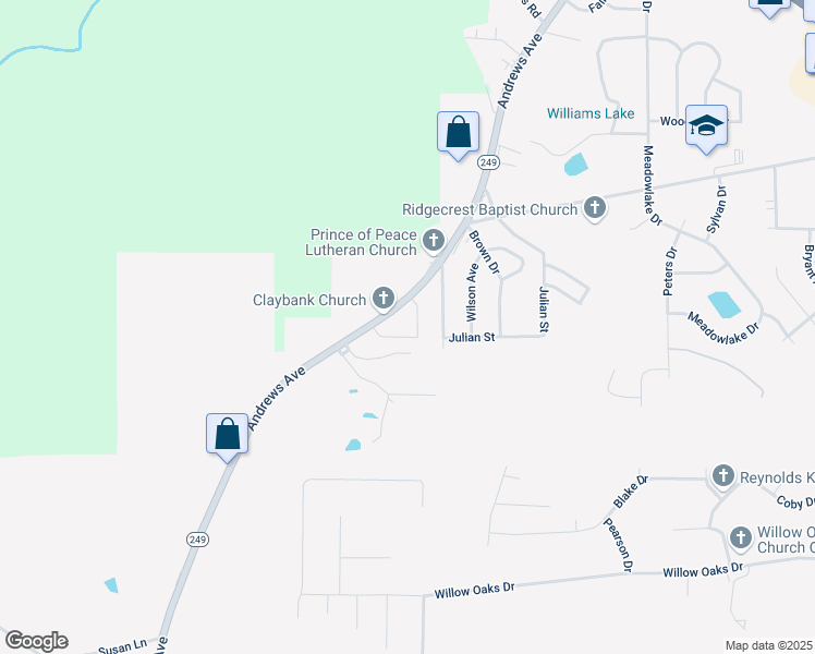 map of restaurants, bars, coffee shops, grocery stores, and more near 226 Mc Donald Ave in Ozark