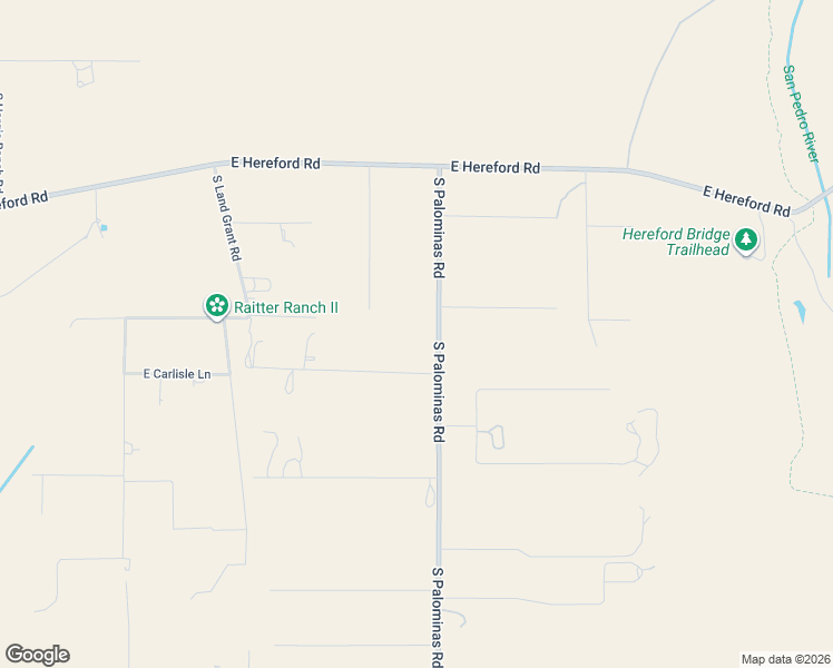 map of restaurants, bars, coffee shops, grocery stores, and more near 7471 South Palominas Road in Hereford