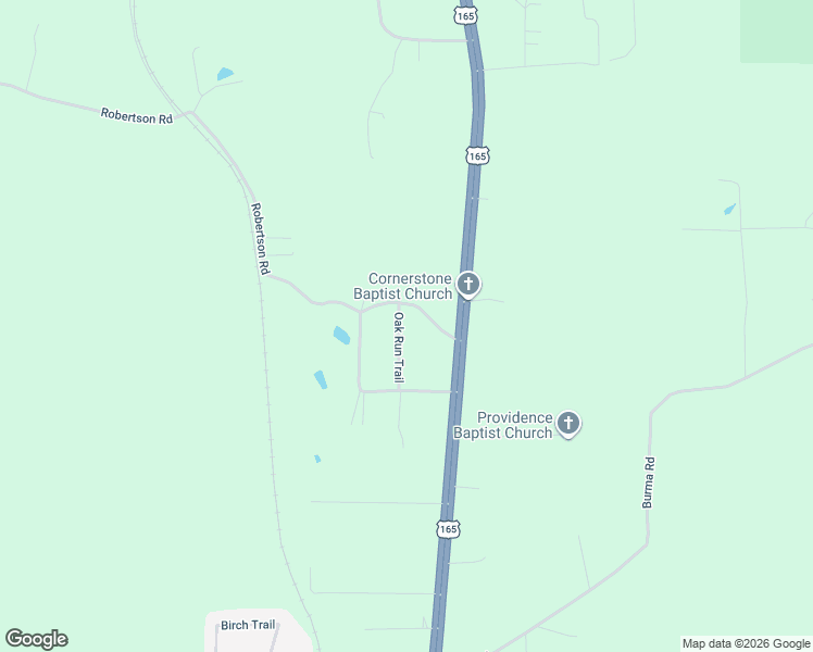 map of restaurants, bars, coffee shops, grocery stores, and more near 124 Oak Run Trail in Ball