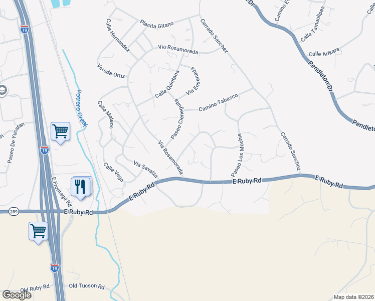 map of restaurants, bars, coffee shops, grocery stores, and more near 885 Via Rosamorada in Rio Rico