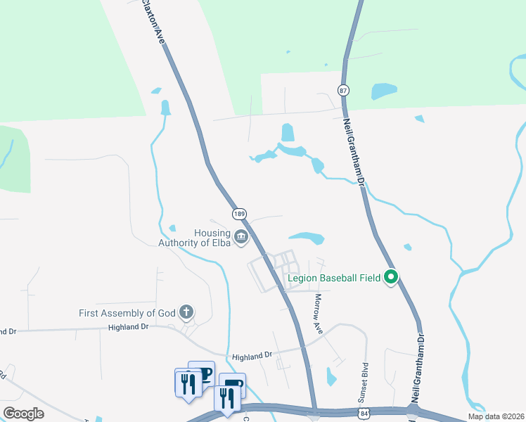 map of restaurants, bars, coffee shops, grocery stores, and more near 1060 Teresa Avenue in Elba