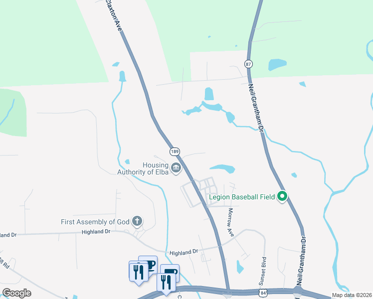 map of restaurants, bars, coffee shops, grocery stores, and more near 1060 Teresa Avenue in Elba