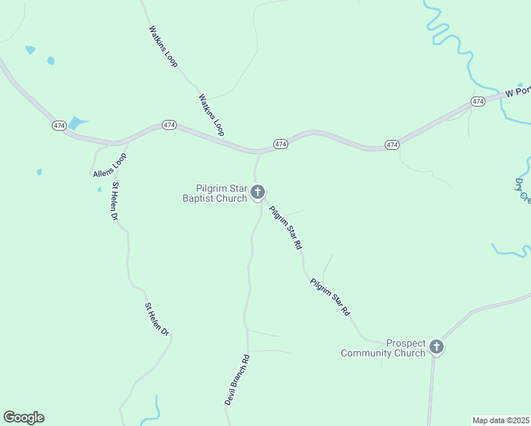 map of restaurants, bars, coffee shops, grocery stores, and more near 235 Devil Branch Road in Florien