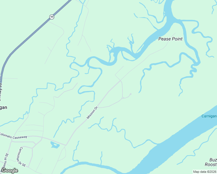 map of restaurants, bars, coffee shops, grocery stores, and more near Mission Drive in Darien