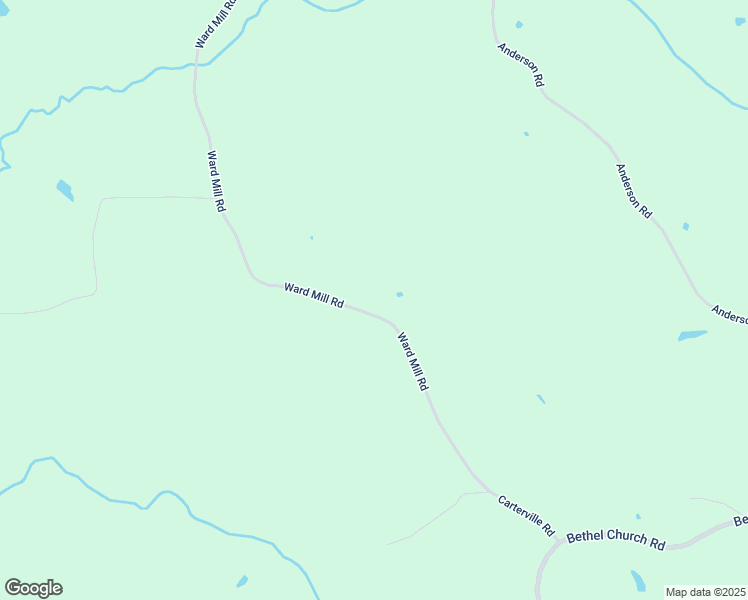 map of restaurants, bars, coffee shops, grocery stores, and more near Ward Mill Road in Bassfield