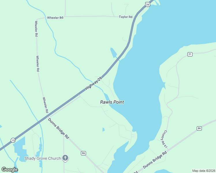 map of restaurants, bars, coffee shops, grocery stores, and more near Rawls Point Road in Covington County