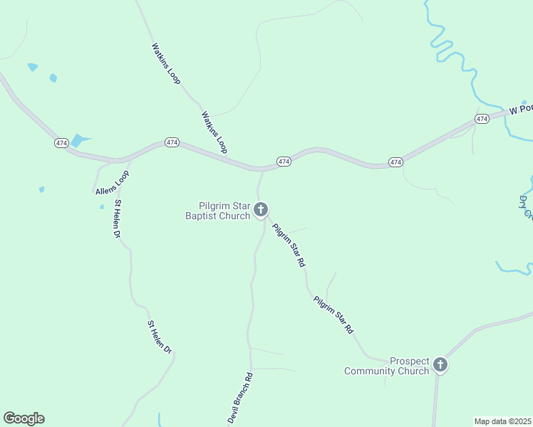 map of restaurants, bars, coffee shops, grocery stores, and more near 235-459 Devil Branch Road in Florien