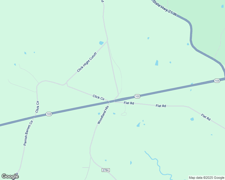 map of restaurants, bars, coffee shops, grocery stores, and more near 1500 Texas 103 in Bronson