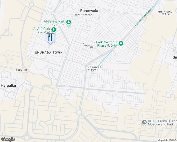 map of restaurants, bars, coffee shops, grocery stores, and more near in Lahore