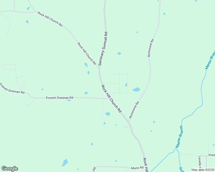 map of restaurants, bars, coffee shops, grocery stores, and more near Rock Hill Church Road in Sumrall