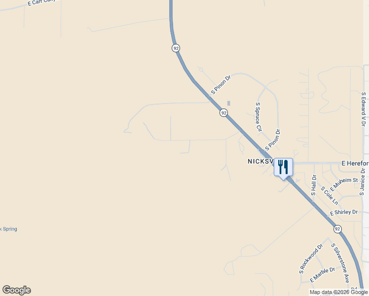 map of restaurants, bars, coffee shops, grocery stores, and more near 7196 1 More Road in Hereford