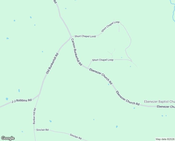 map of restaurants, bars, coffee shops, grocery stores, and more near 84 Ebenezer Church Road in Bassfield