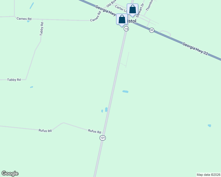 map of restaurants, bars, coffee shops, grocery stores, and more near 2203 Georgia 121 in Bristol