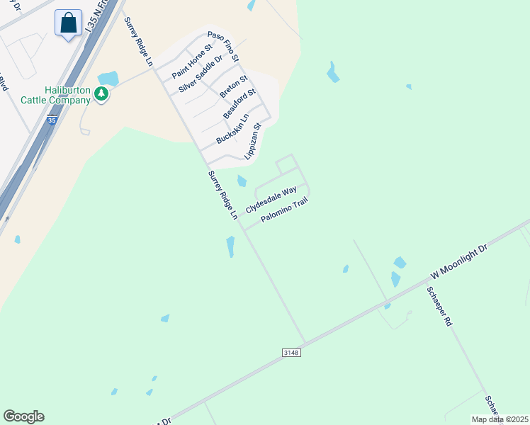 map of restaurants, bars, coffee shops, grocery stores, and more near 3064 Palomino Trail in Robinson