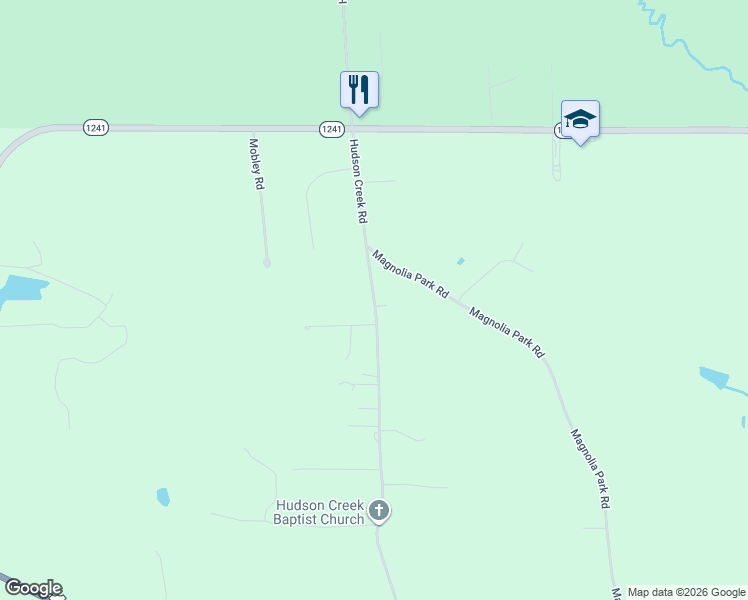 map of restaurants, bars, coffee shops, grocery stores, and more near Hudson Creek Road in Colfax