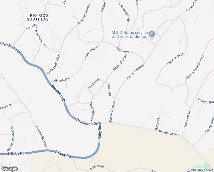 map of restaurants, bars, coffee shops, grocery stores, and more near 283 Via Italia in Rio Rico