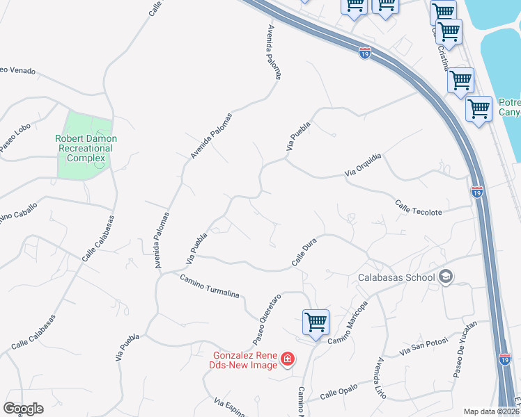 map of restaurants, bars, coffee shops, grocery stores, and more near 226 Geovana Court in Rio Rico