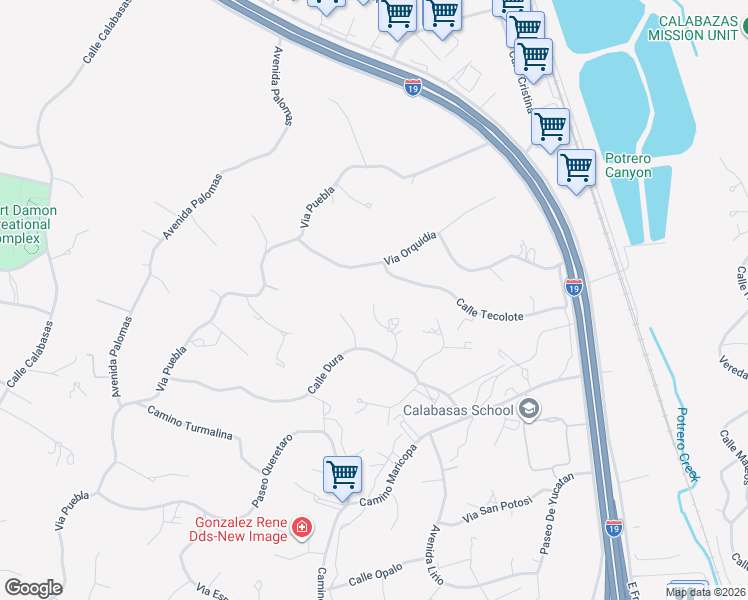 map of restaurants, bars, coffee shops, grocery stores, and more near 950 Clavel Court in Rio Rico