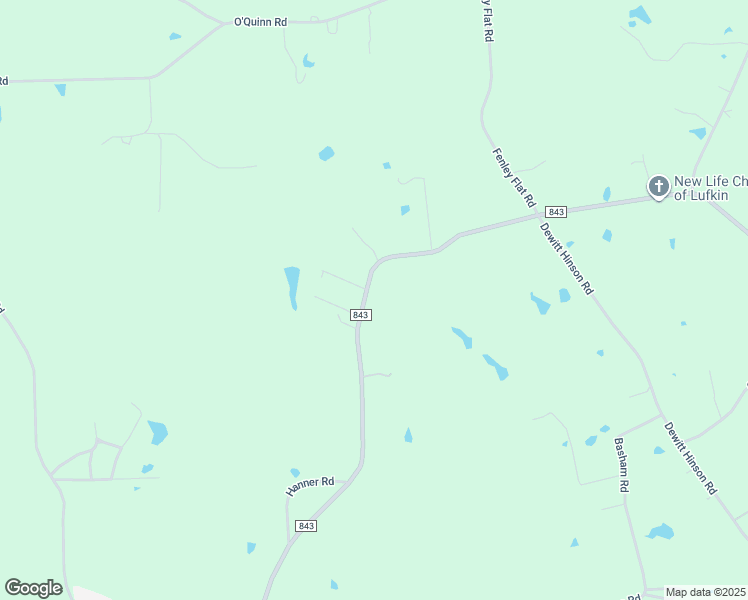 map of restaurants, bars, coffee shops, grocery stores, and more near 5575 Farm to Market Road 843 in Pollok