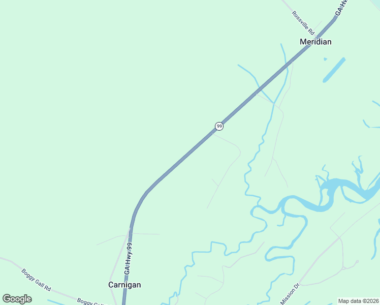 map of restaurants, bars, coffee shops, grocery stores, and more near GA Highway 99 in Townsend