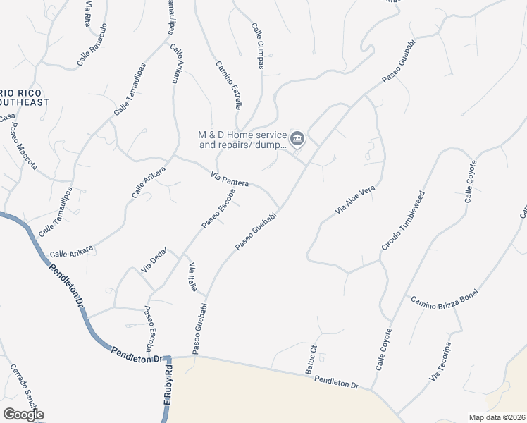 map of restaurants, bars, coffee shops, grocery stores, and more near 960 Paseo Guebabi in Rio Rico