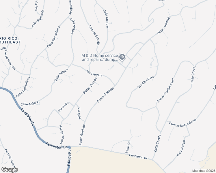 map of restaurants, bars, coffee shops, grocery stores, and more near 960 Paseo Guebabi in Rio Rico