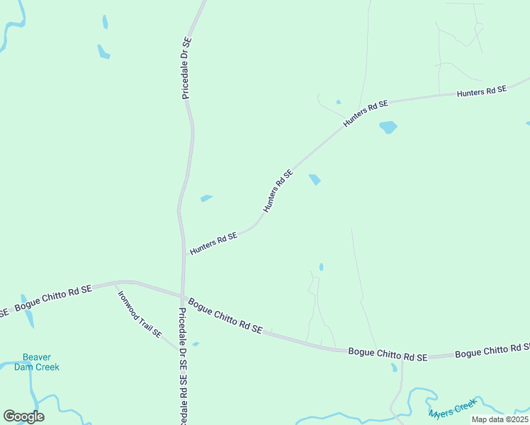 map of restaurants, bars, coffee shops, grocery stores, and more near 998 Hunters Road Southeast in Bogue Chitto
