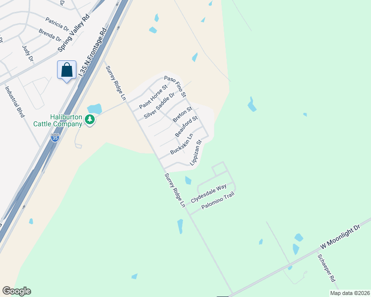 map of restaurants, bars, coffee shops, grocery stores, and more near 808 Quarter Horse Trail in Robinson