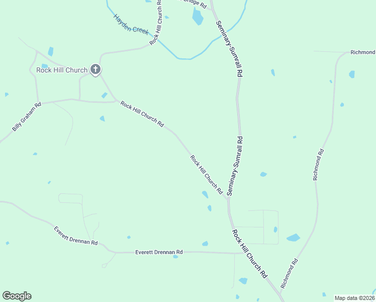 map of restaurants, bars, coffee shops, grocery stores, and more near Rock Hill Church Road in Sumrall