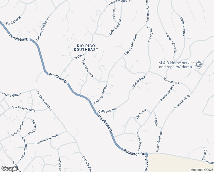 map of restaurants, bars, coffee shops, grocery stores, and more near 211 Toltec Court in Rio Rico