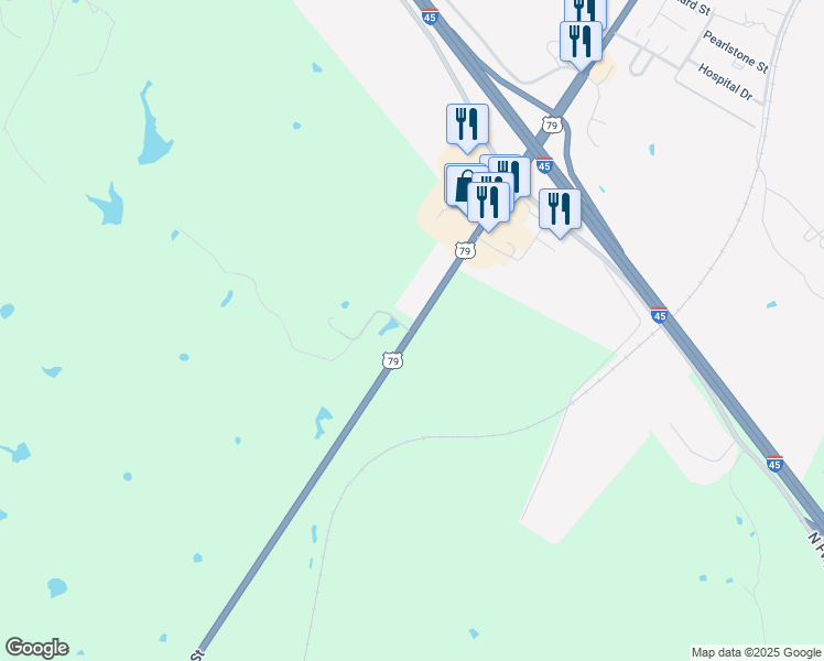 map of restaurants, bars, coffee shops, grocery stores, and more near 1984 U.S. 79 in Buffalo