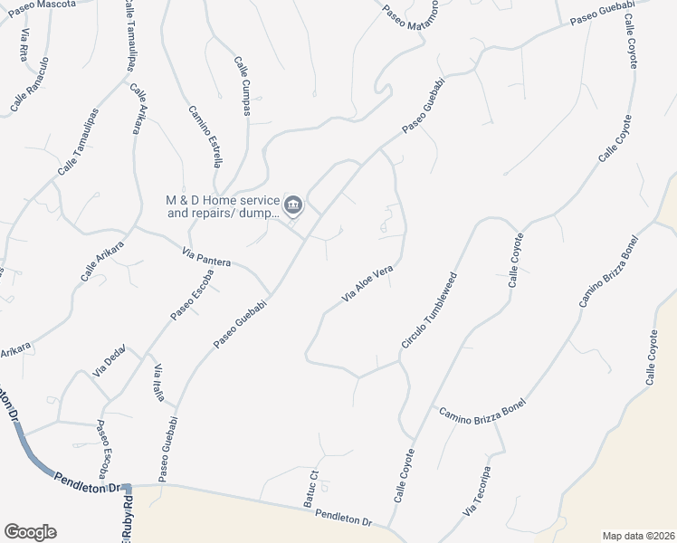 map of restaurants, bars, coffee shops, grocery stores, and more near 384 Via Aloe Vera in Rio Rico